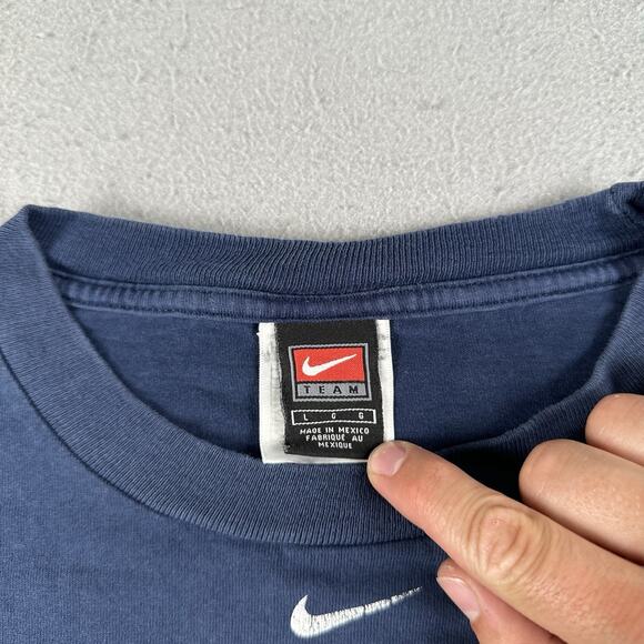 Vtg Y2K Nike New York Yankees Shirt Men’s Large‎ Center Swoosh Check Long Sleeve - Picture 5 of 16